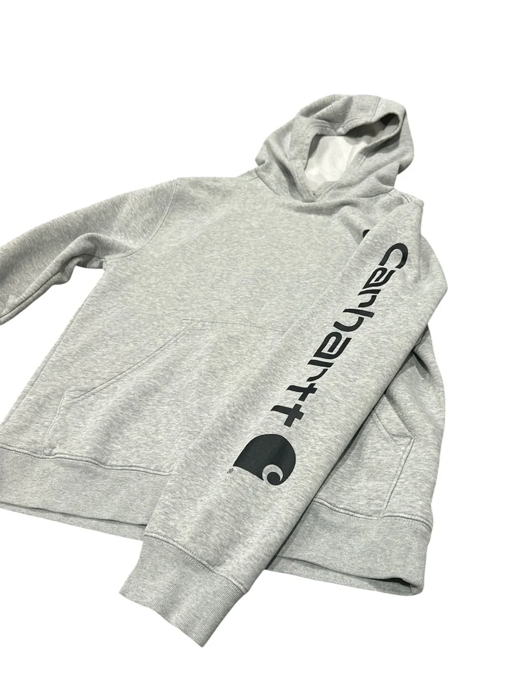 Carhartt Kids Gray Hoodie Youth Extra Large 18 20 Pullover Sweatshirt